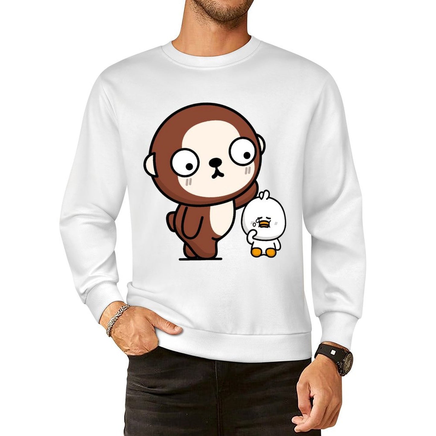 Front Patterned Long Sleeve TopSoftFeel ActiveLine