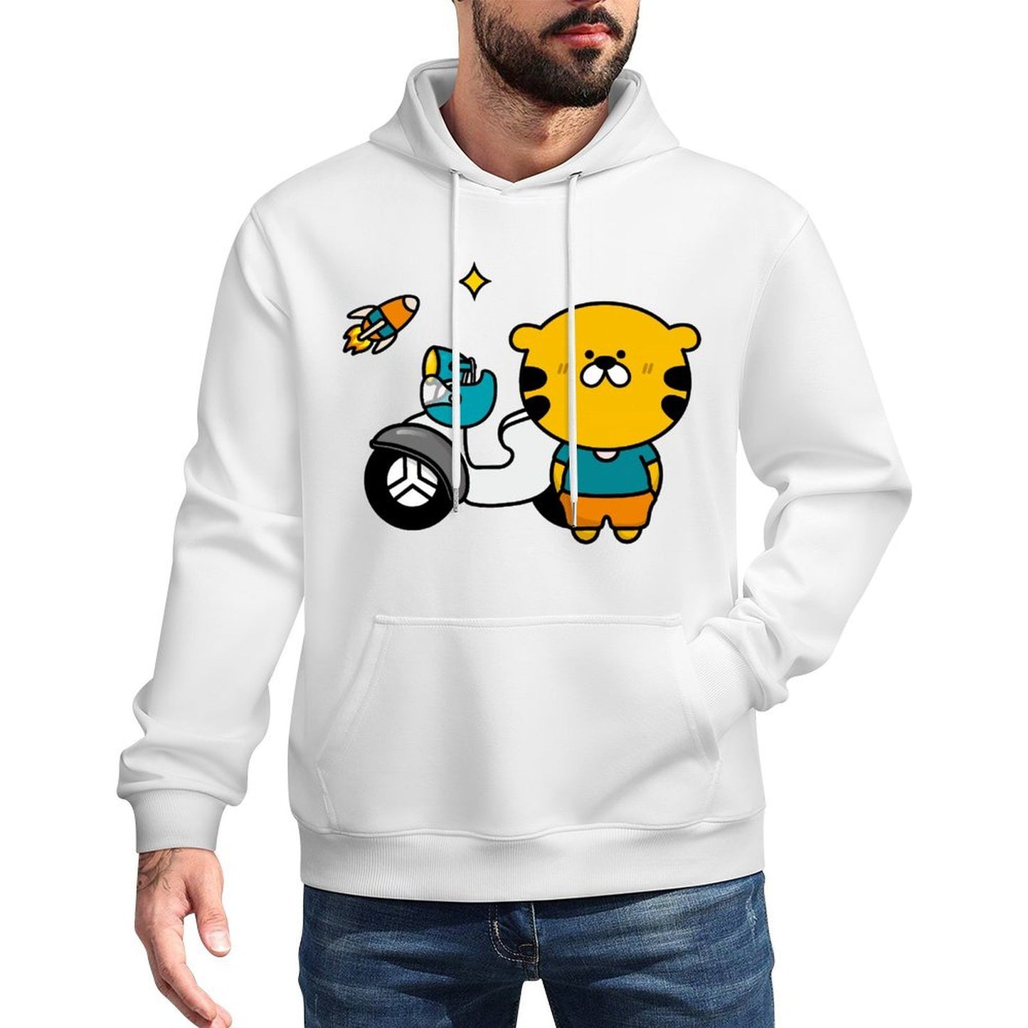 Vibrant Colors Recycled Front Graphic Hoodies