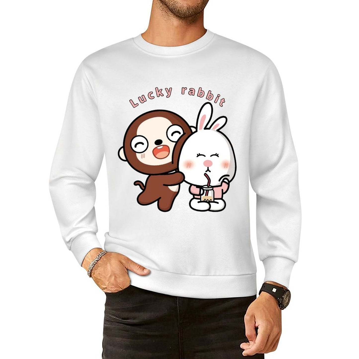 Front Patterned Long Sleeve TopIndoor Soft-Touch