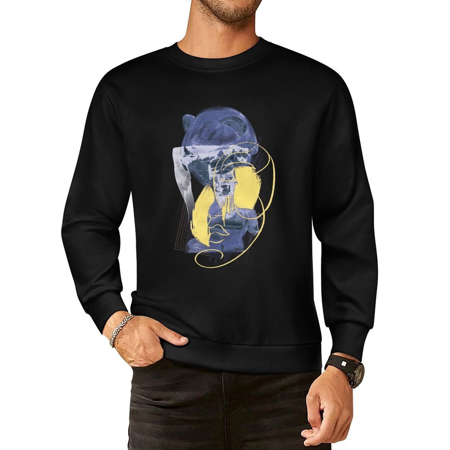 IPIB 250g Crew Neck Long Sleeve Sweatshirt Front GraphicCrew Neck Long Sleeve Sweatshirt6000019-2