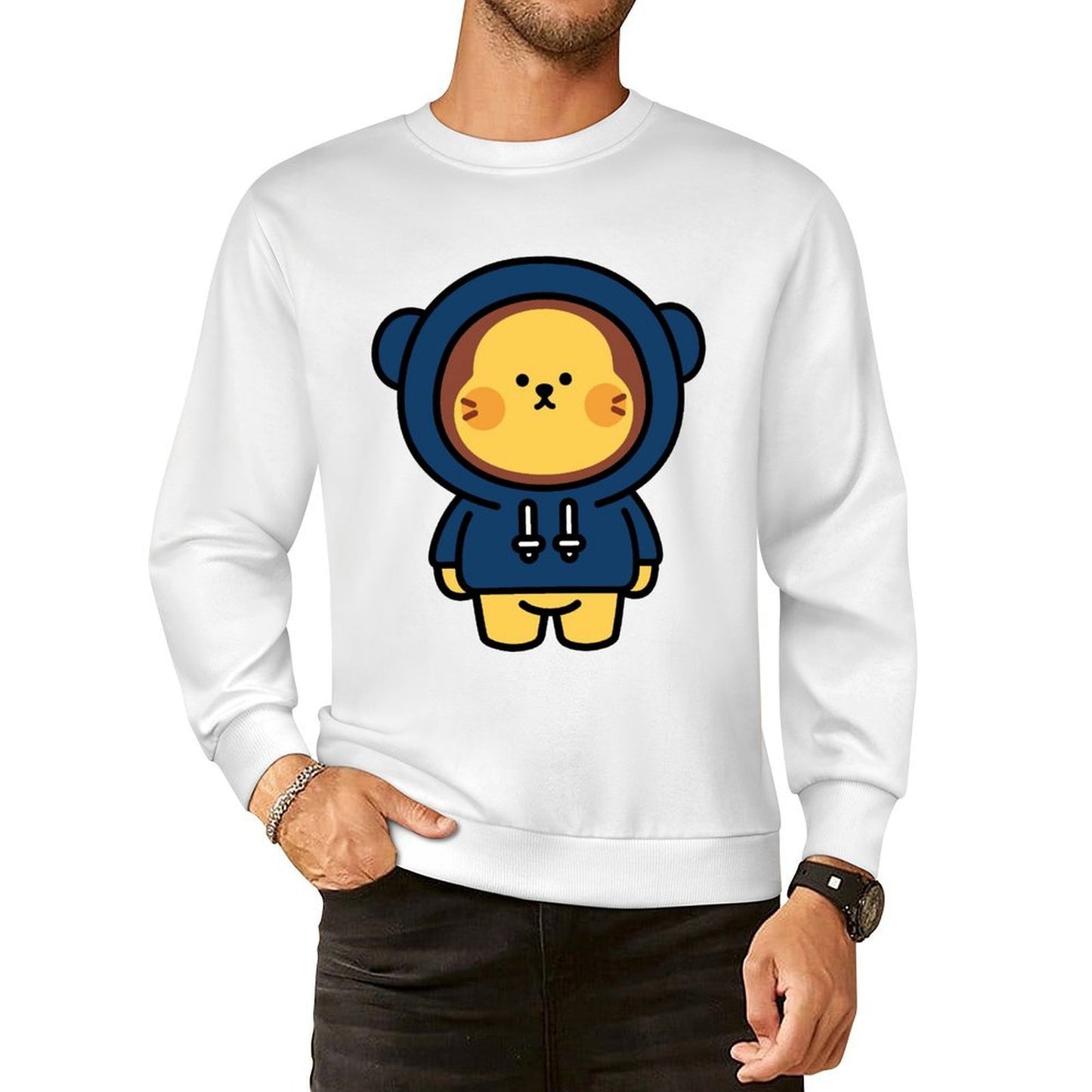 Front Patterned Long Sleeve TopDesign-Your-Own Modern