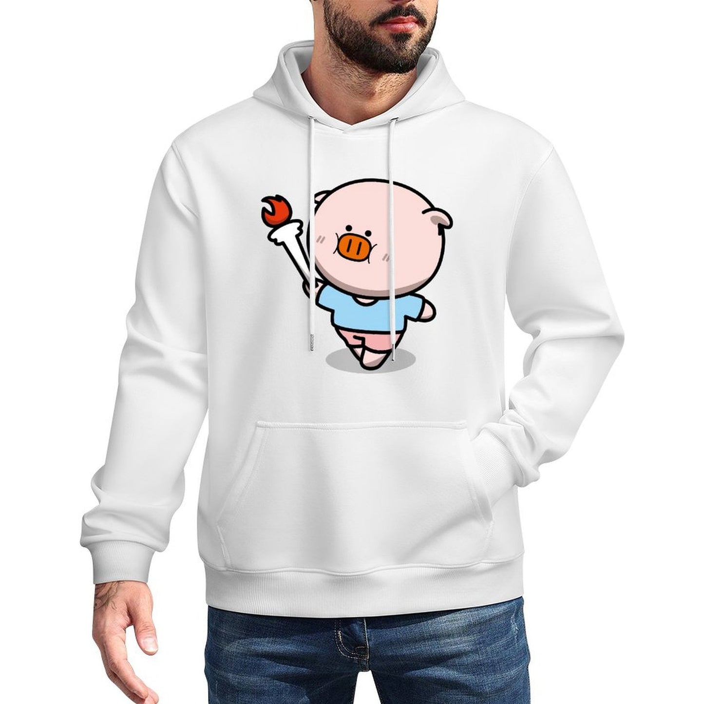 Casual 100% Cotton Front Graphic Hoodies