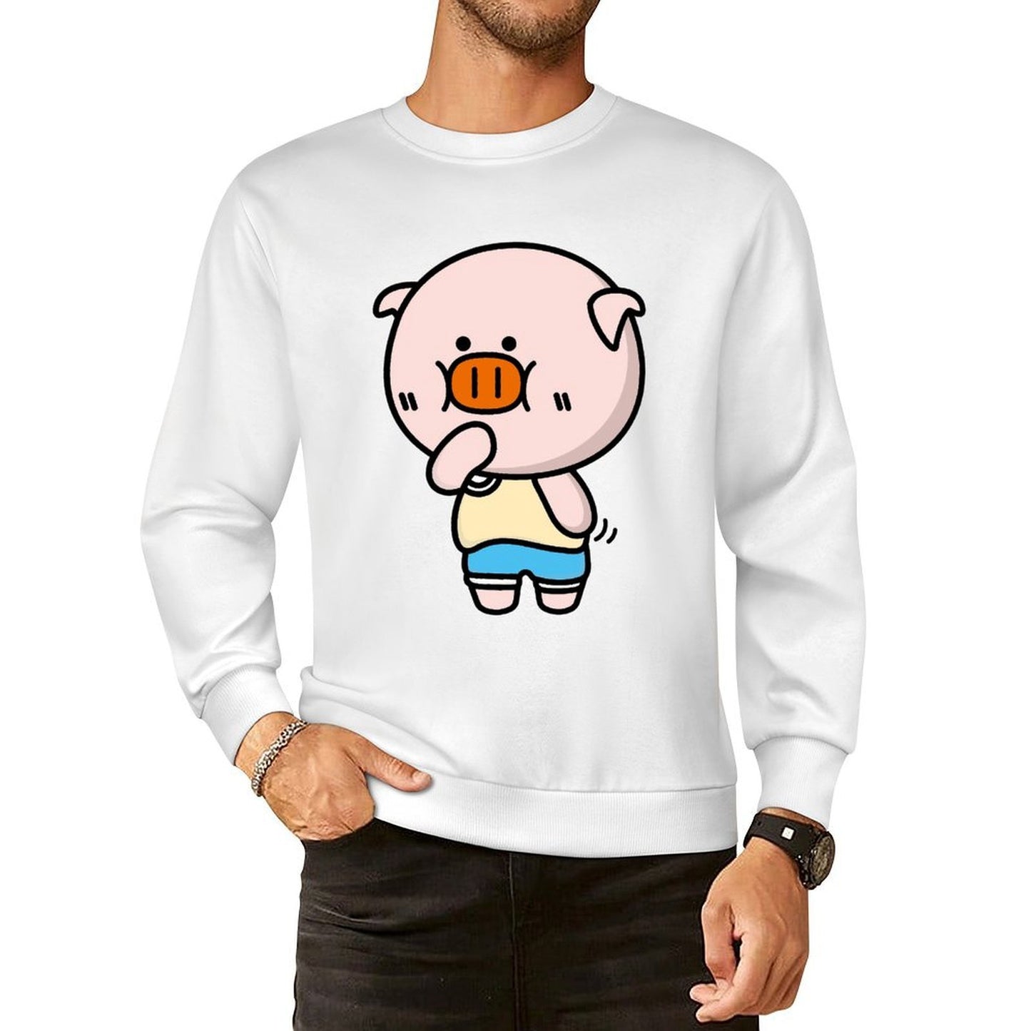 Front Patterned Long Sleeve TopNeat Regular