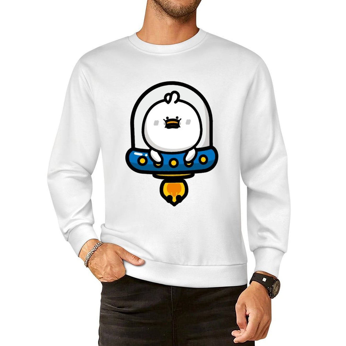 Front Patterned Long Sleeve TopAllSeason ClassicSeries