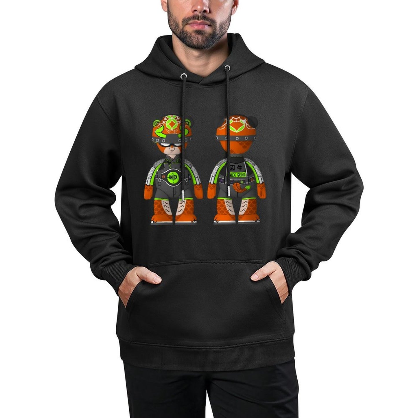 IPIB 250g Hooded Pocket Sweatshirt Front GraphicMen's Hooded  Sweatshirt6000095-2