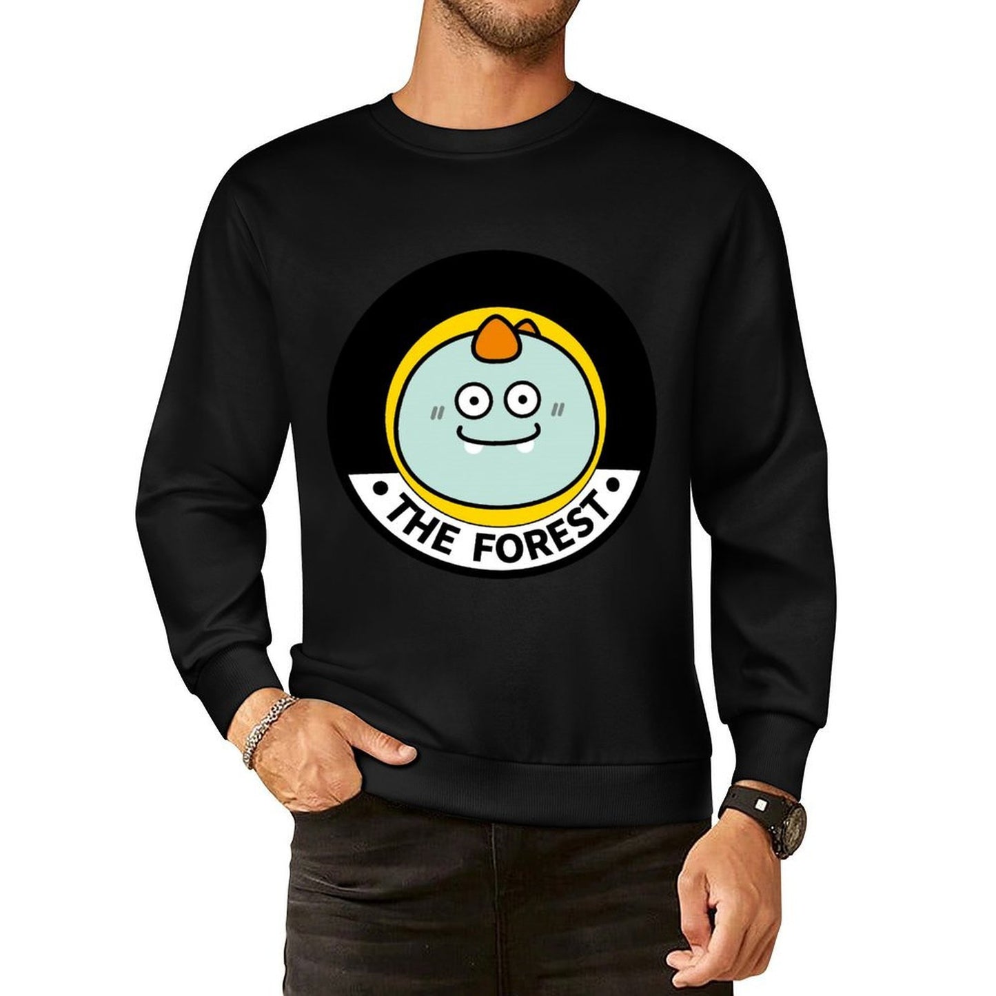 Front Patterned Long Sleeve TopNeutral BasicSeries