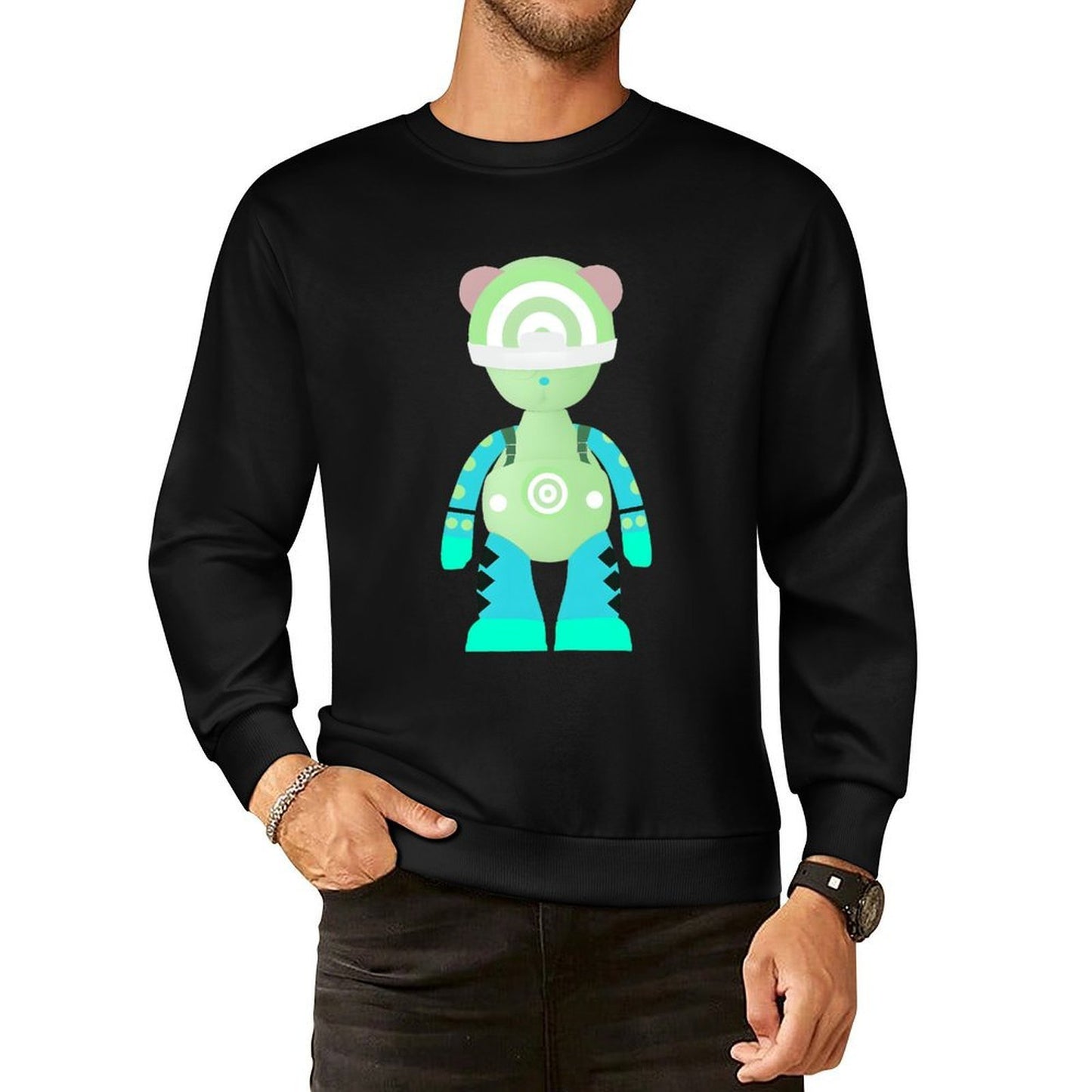 IPIB 250g Crew Neck Long Sleeve Sweatshirt Front GraphicCrew Neck Long Sleeve Sweatshirt6000134-2