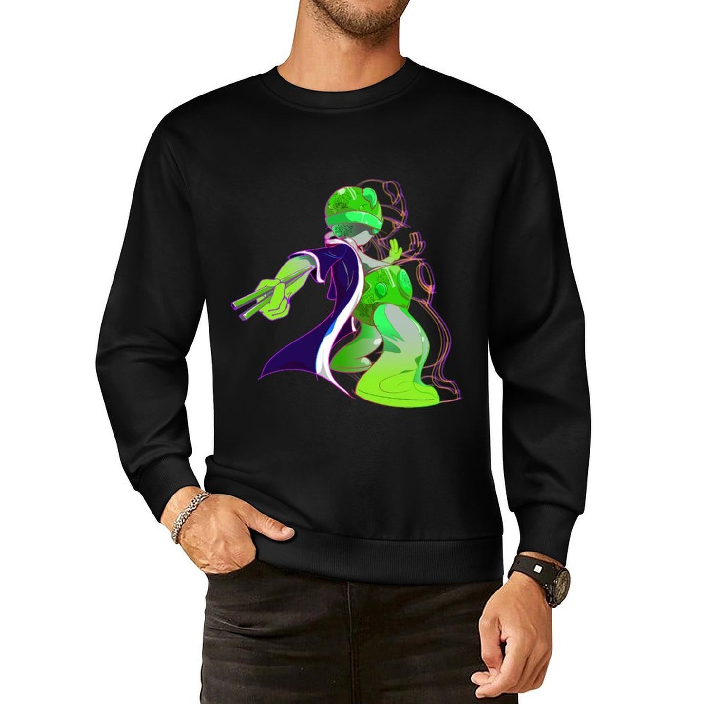 IPIB 250g Crew Neck Long Sleeve Sweatshirt Front GraphicCrew Neck Long Sleeve Sweatshirt6000009-7