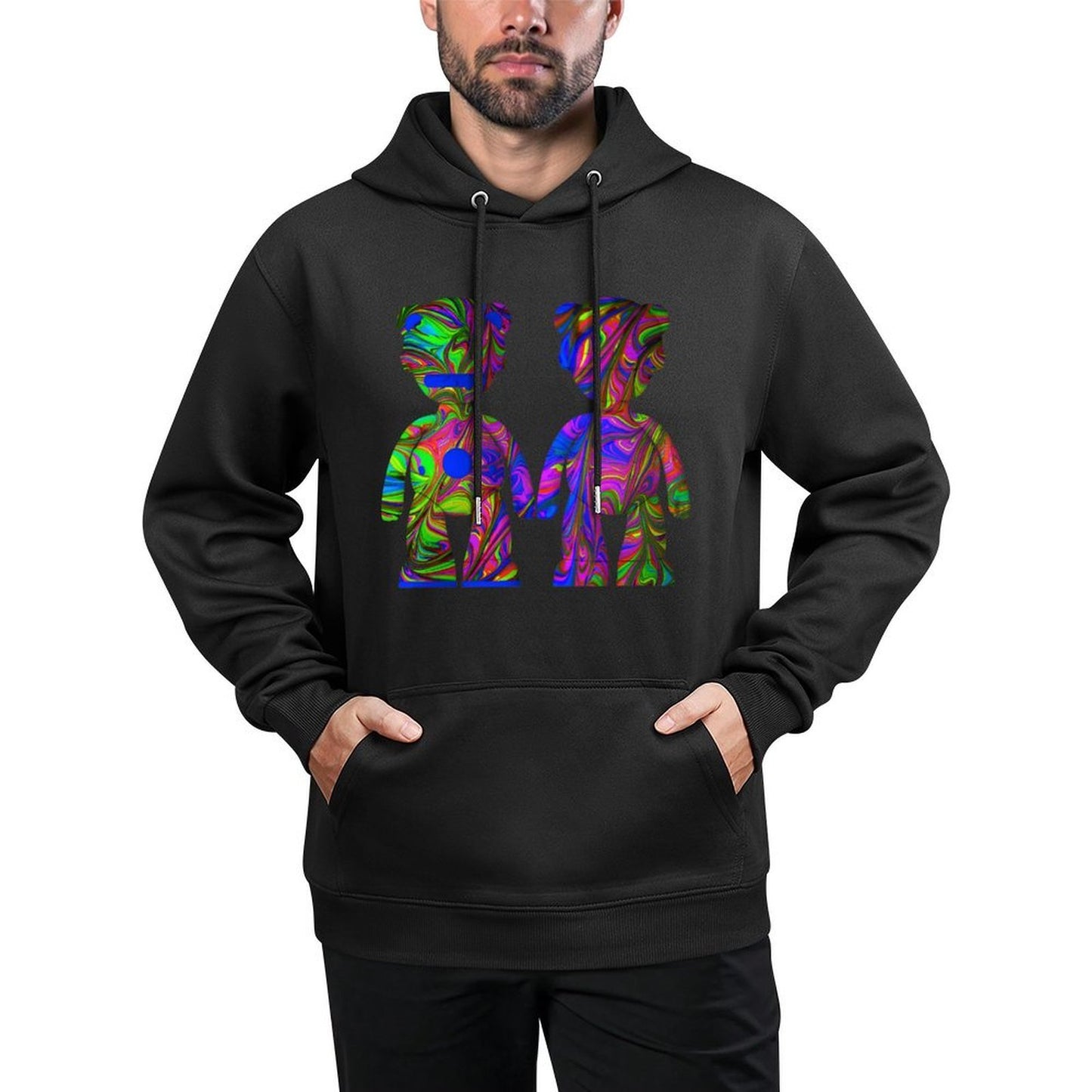 IPIB 250g Hooded Pocket Sweatshirt Front GraphicMen's Hooded  Sweatshirt6000088-6
