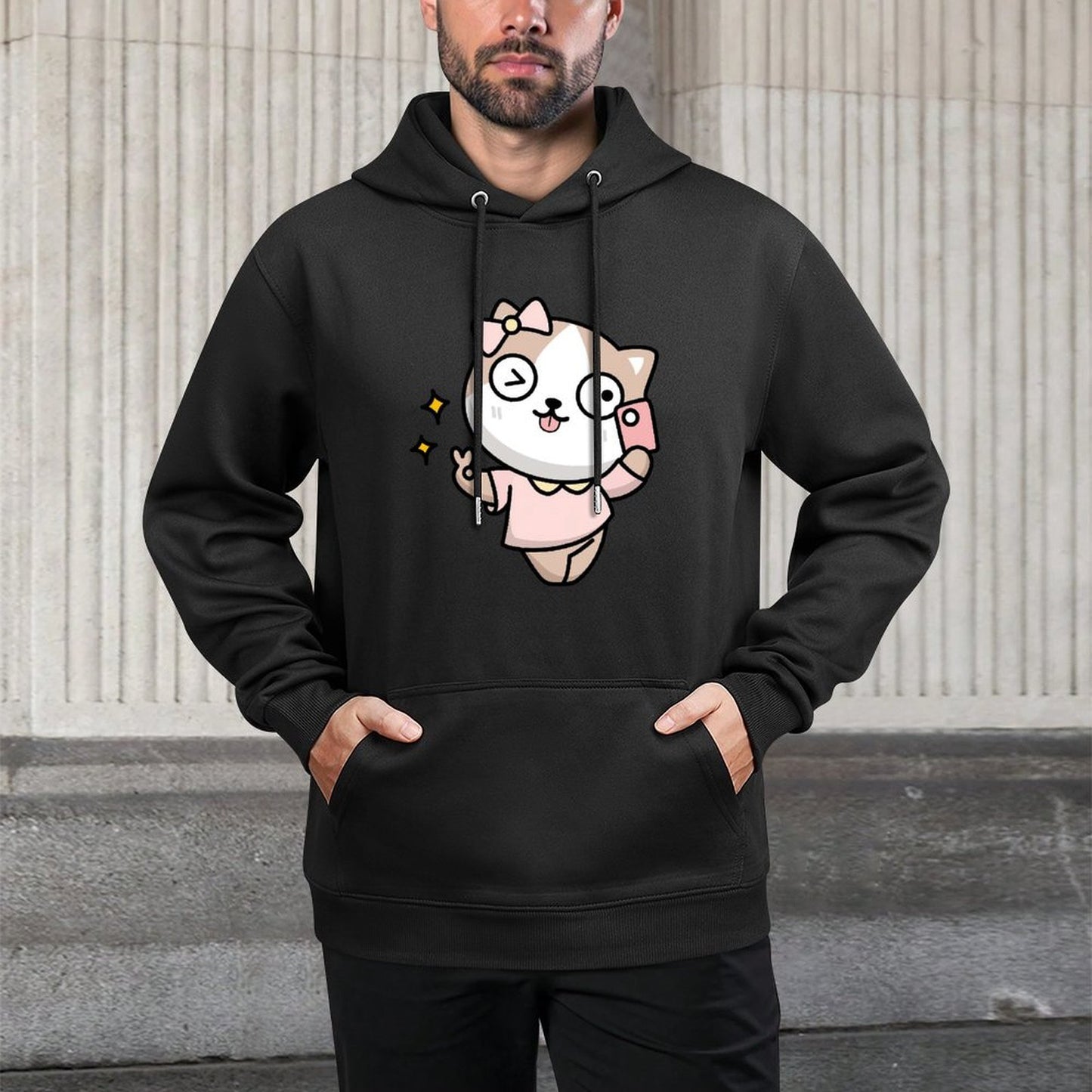 IPBR 250g Hooded Pocket Sweatshirt Front GraphicMen's Hooded  Sweatshirt4000105