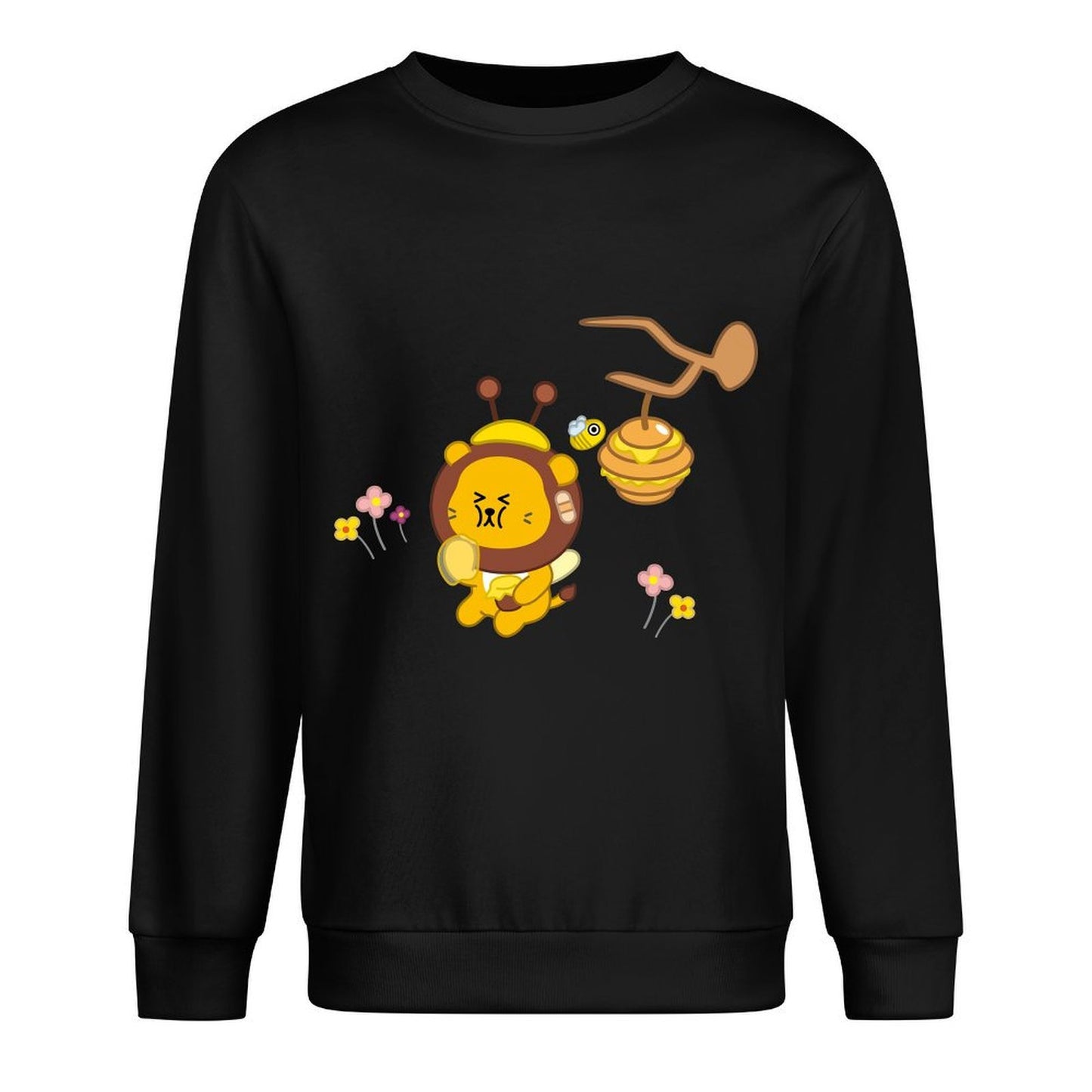 Front Patterned Long Sleeve TopSimpleFit Simple