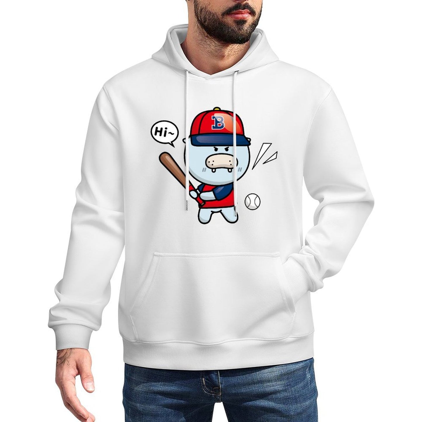 IPBR 250g Hooded Pocket Sweatshirt Front GraphicMen's Hooded  Sweatshirt4001352