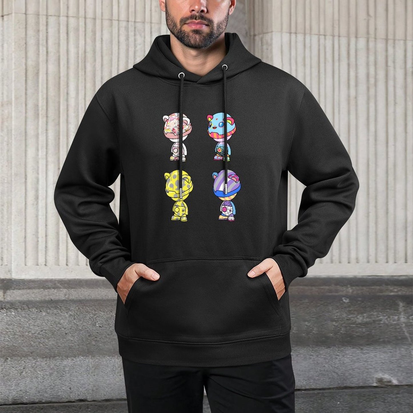 IPIB 250g Hooded Pocket Sweatshirt Front GraphicMen's Hooded  Sweatshirt6000073-7
