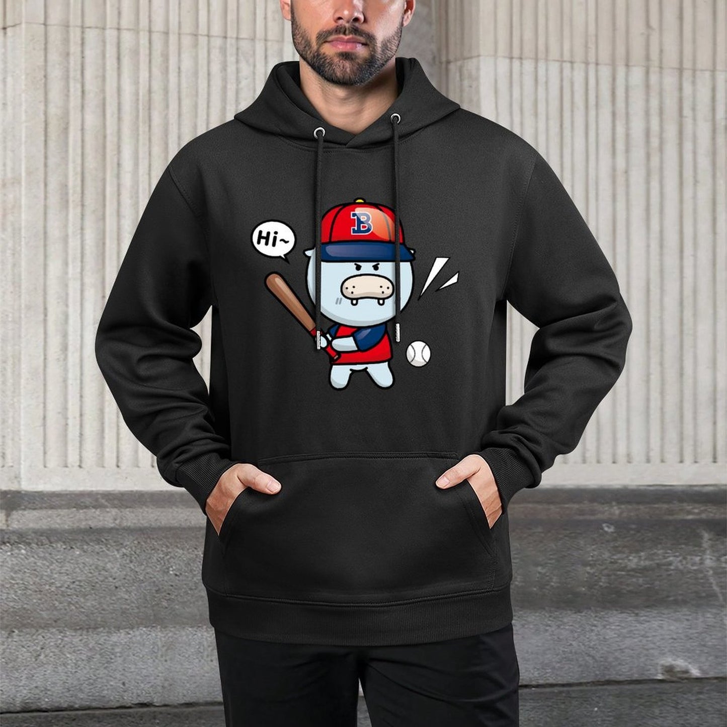 IPBR 250g Hooded Pocket Sweatshirt Front GraphicMen's Hooded  Sweatshirt4001352