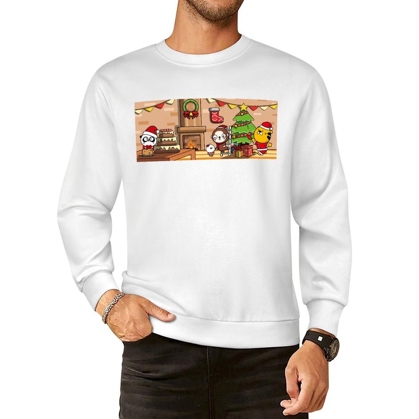 Front Patterned Long Sleeve TopCotton Refined