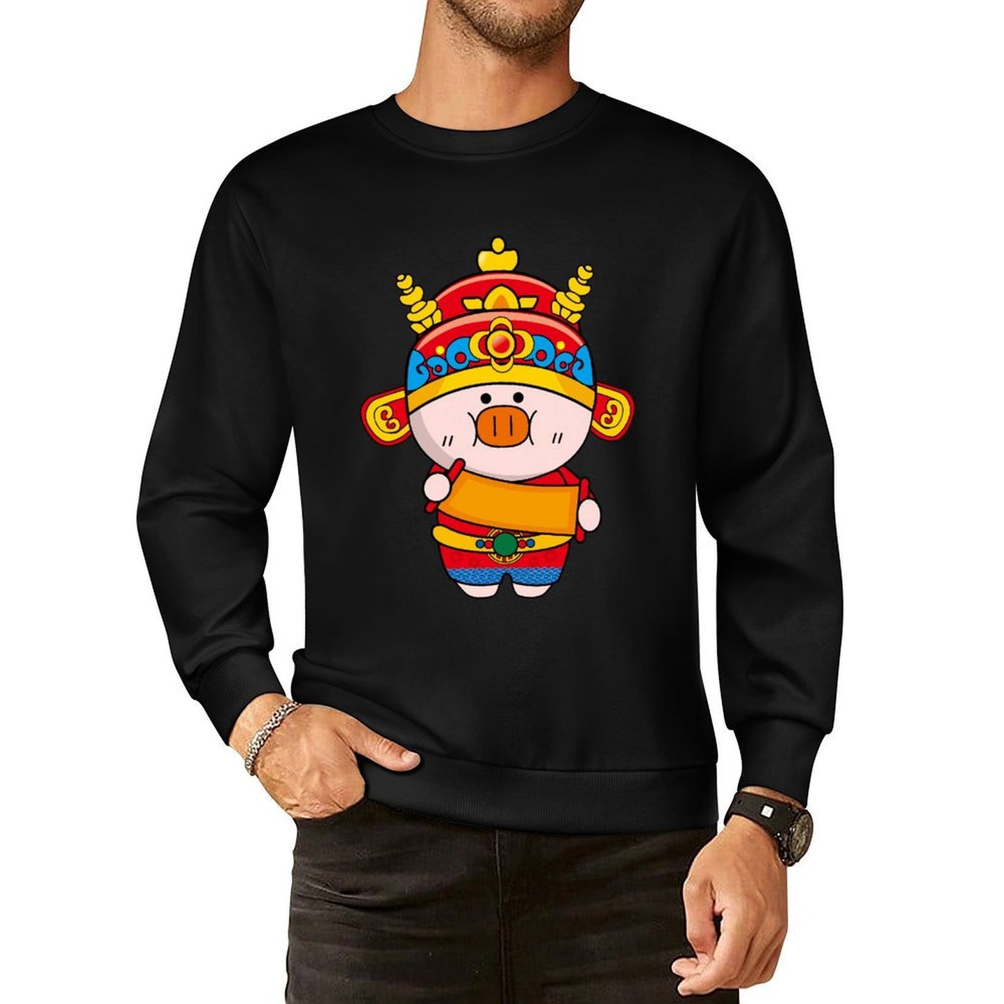 IPBR 250g Crew Neck Long Sleeve Sweatshirt Front GraphicCrew Neck Long Sleeve Sweatshirt4000773