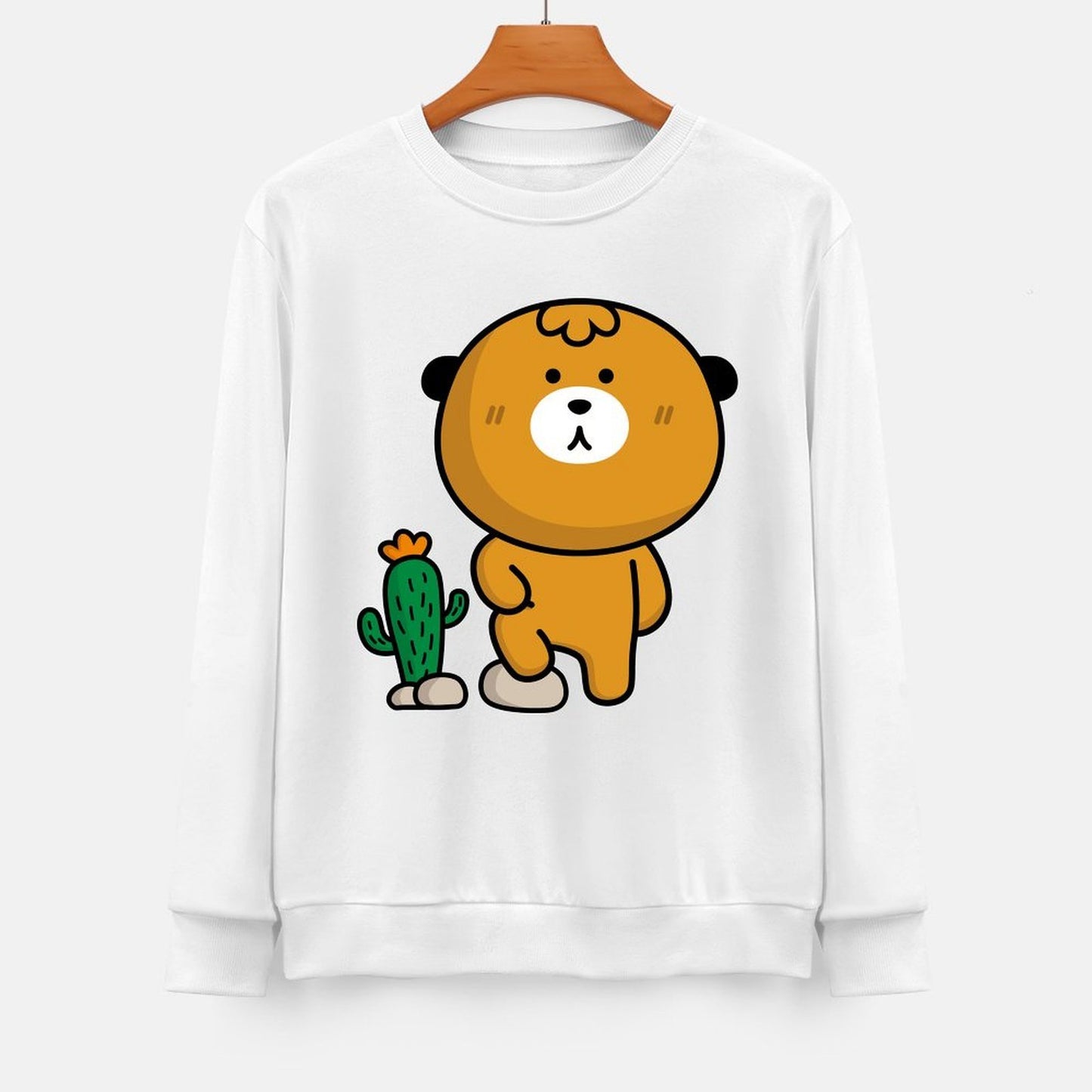 Front Patterned Long Sleeve TopStudio SmoothWear