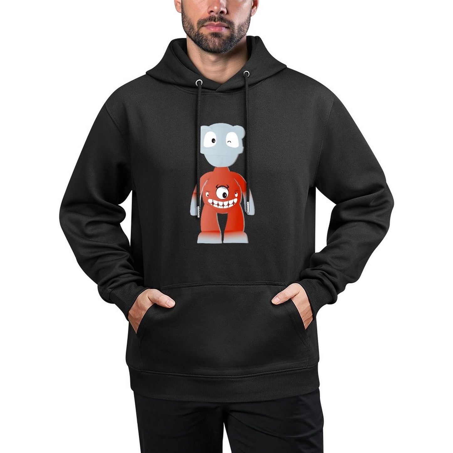 IPIB 250g Hooded Pocket Sweatshirt Front GraphicMen's Hooded  Sweatshirt6000142-1