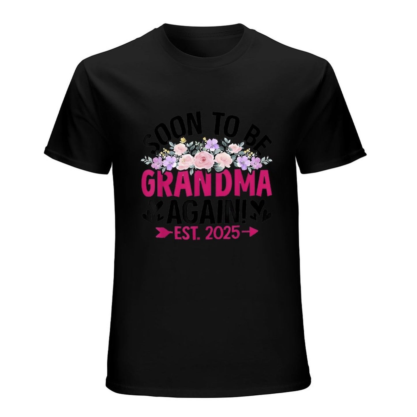 Inkmay Casual Cotton T-shirt Soon To Be Grandma Again Est Unisex T-shirtBatch-Printed Printed T-Shirt