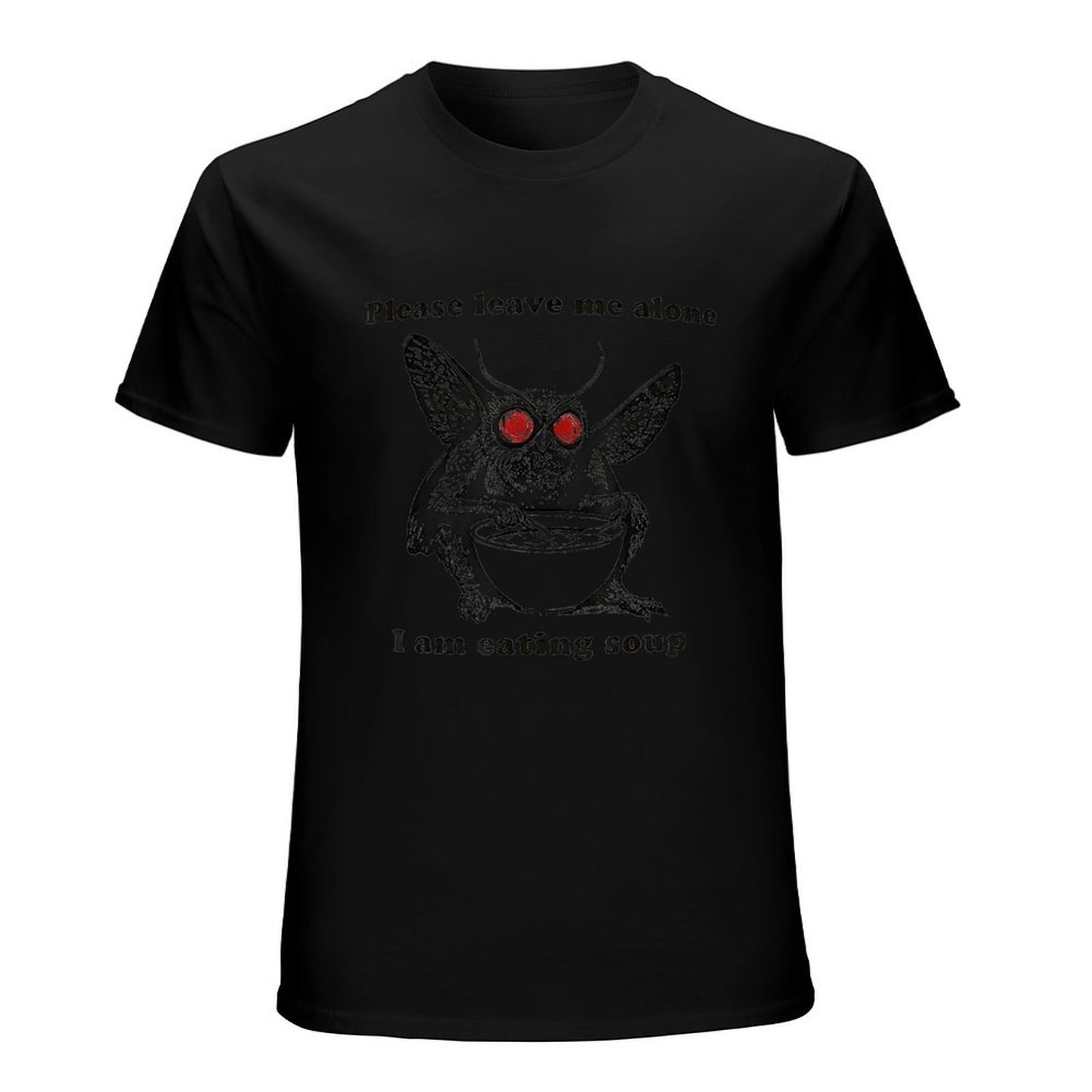 Inkmay Casual Cotton T-shirt Moth Eating Soup With Red Eyes Unisex T-shirtStandard SmoothWear T-Shirt