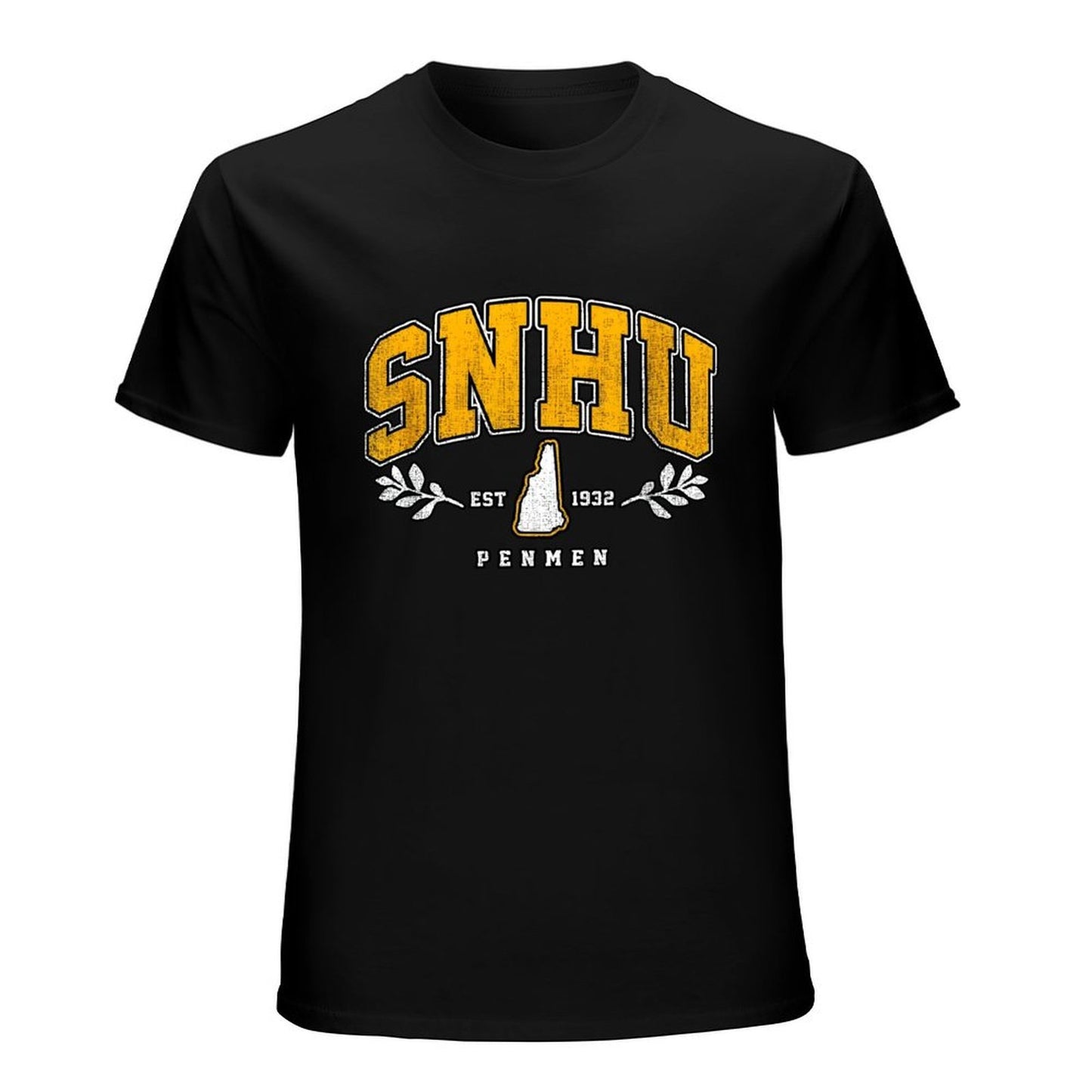 Inkmay Casual Cotton T-shirt Snhu Logo With State Outline Unisex T-shirtWeekend Softstyle T-Shirt