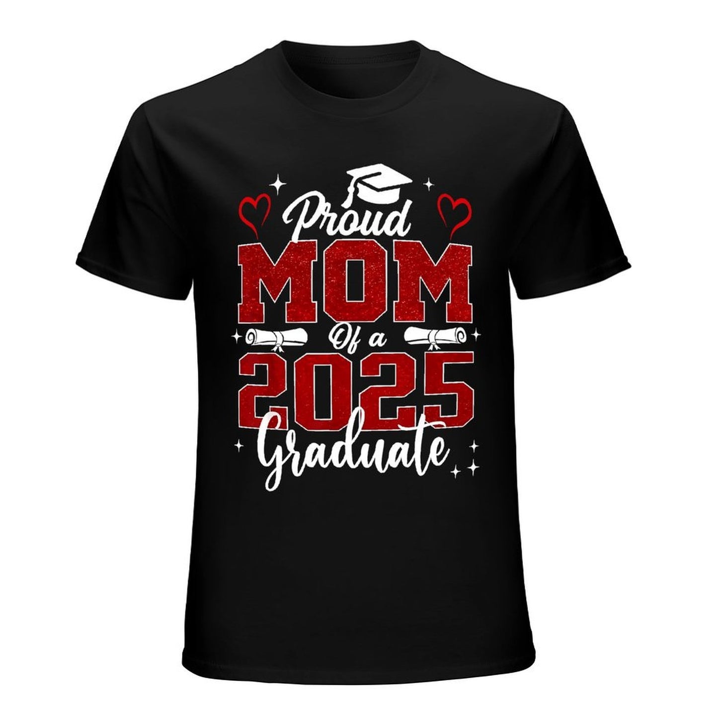Inkmay Casual Cotton T-shirt Bold Red Text Mom Two Thousand Unisex T-shirtLogo-Ready Slim Fit T-Shirt