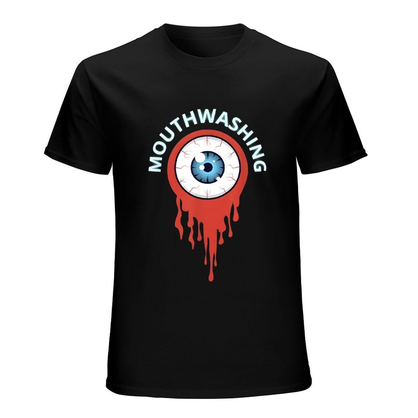 Inkmay Casual Cotton T-shirt Mouthwashing Eye With Red Tears Unisex T-shirtClassicFit Design-Your-Own T-Shirt