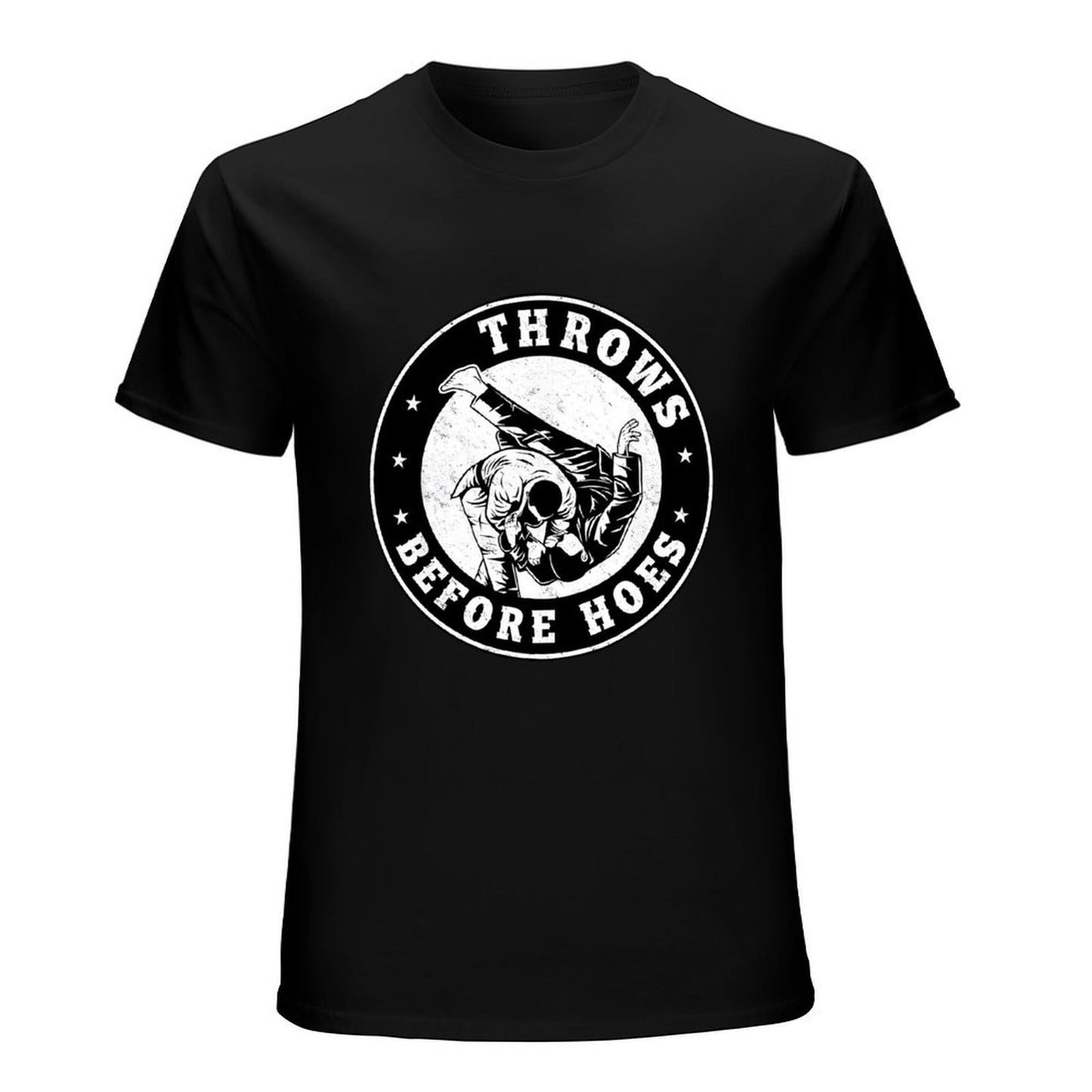 Inkmay Casual Cotton T-shirt Throws Before Hoes Skull Design Artwork Unisex T-shirtSmooth Performance T-Shirt
