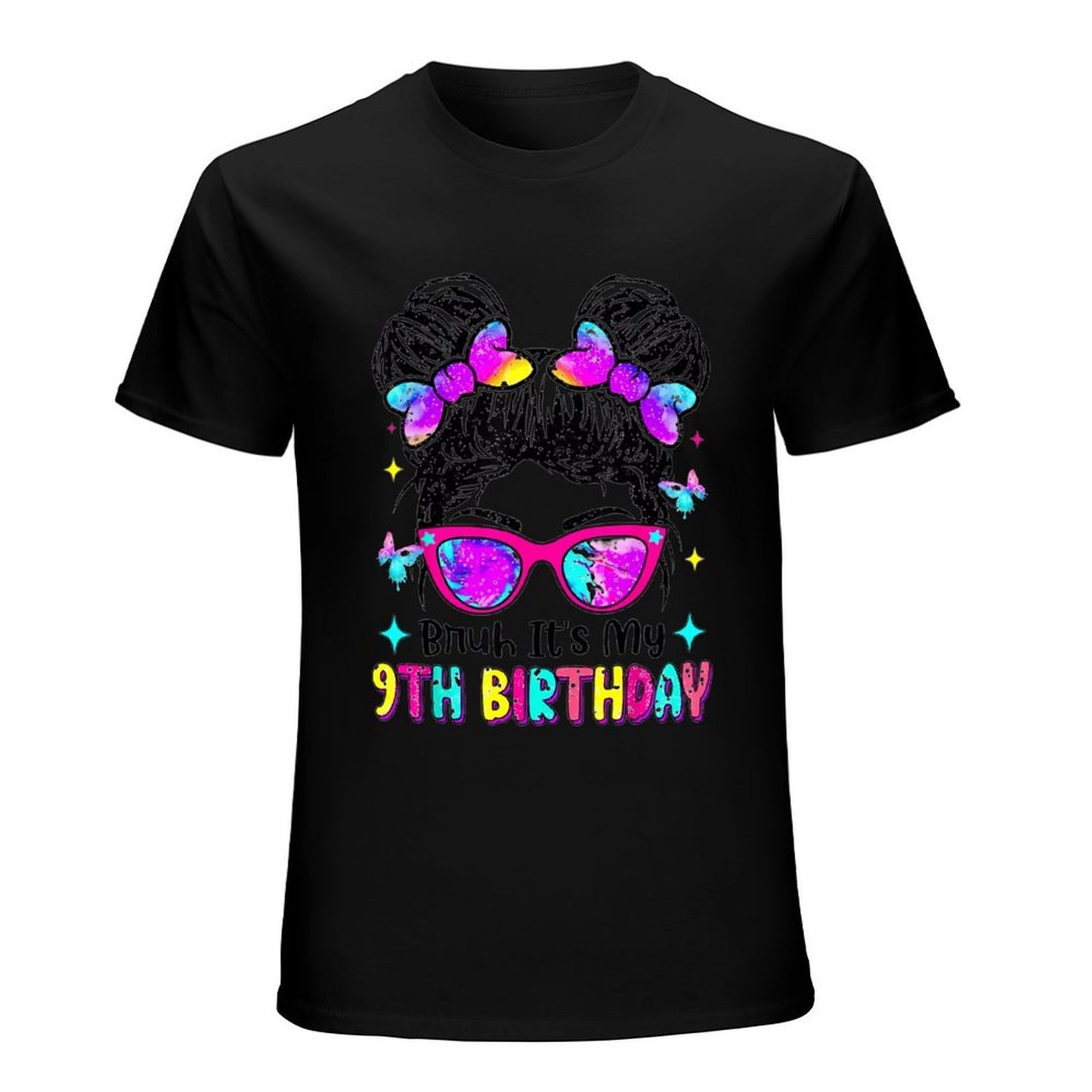 Inkmay Casual Cotton T-shirt Colorful Hearts And Glasses Birthday Design Unisex T-shirtHeritage Oversized T-Shirt