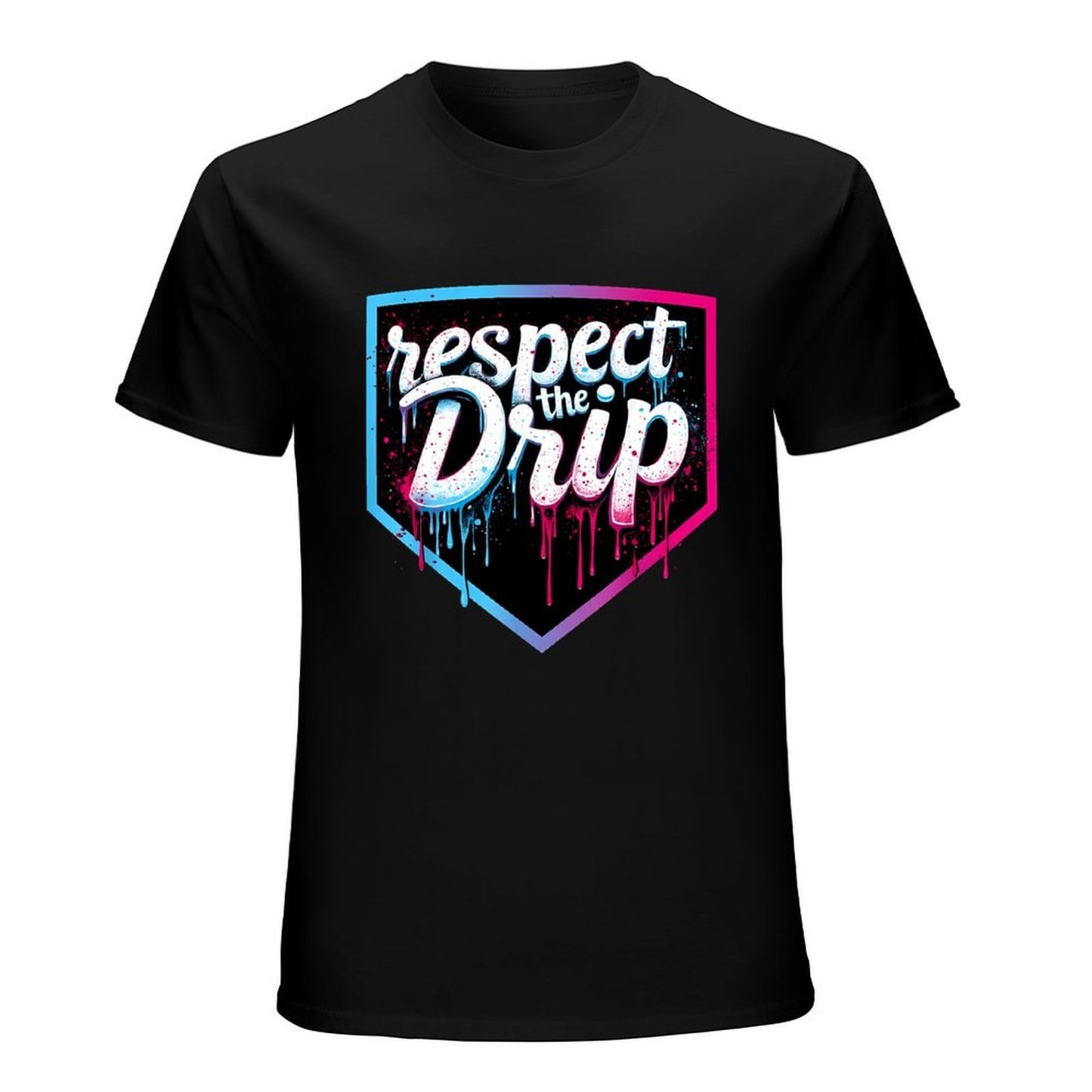 Inkmay Casual Cotton T-shirt Respect The Drip Artistic Design Prints Unisex T-shirtCoreLine EverydayWear T-Shirt