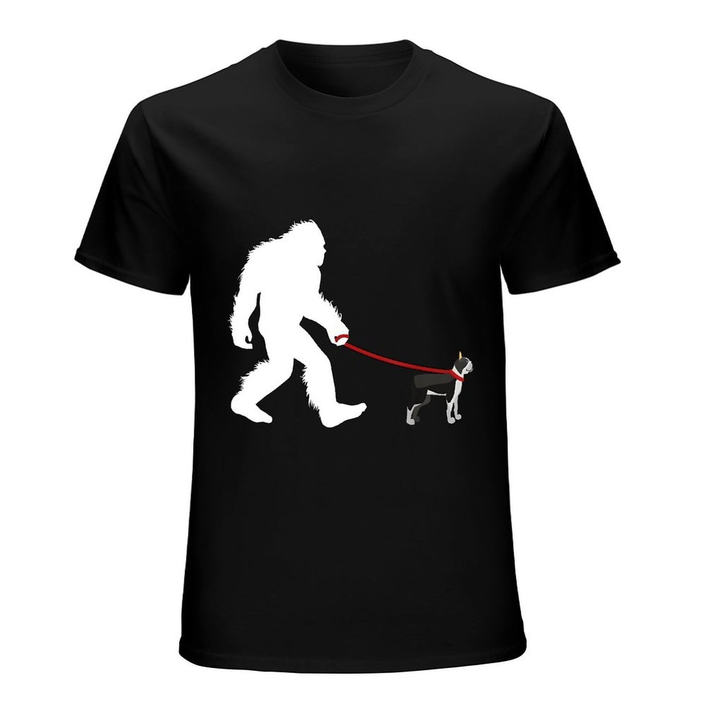 Inkmay Casual Cotton T-shirt Cute French Bulldog Lying Down Playfully Unisex T-shirtPrinted Soft T-Shirt