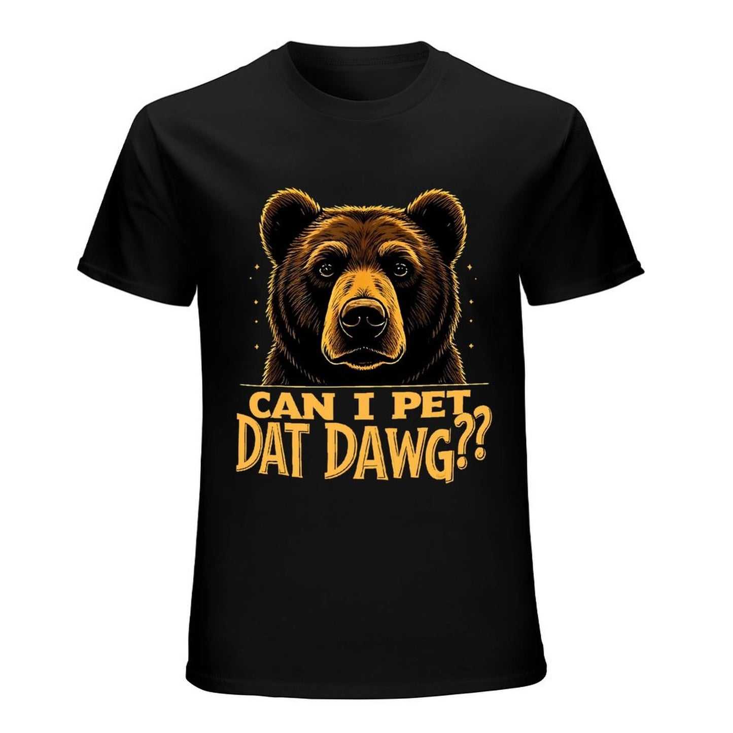 Inkmay Casual Cotton T-shirt Bold Brown Bear With Text Design Unisex T-shirtSoftFeel Oversized T-Shirt