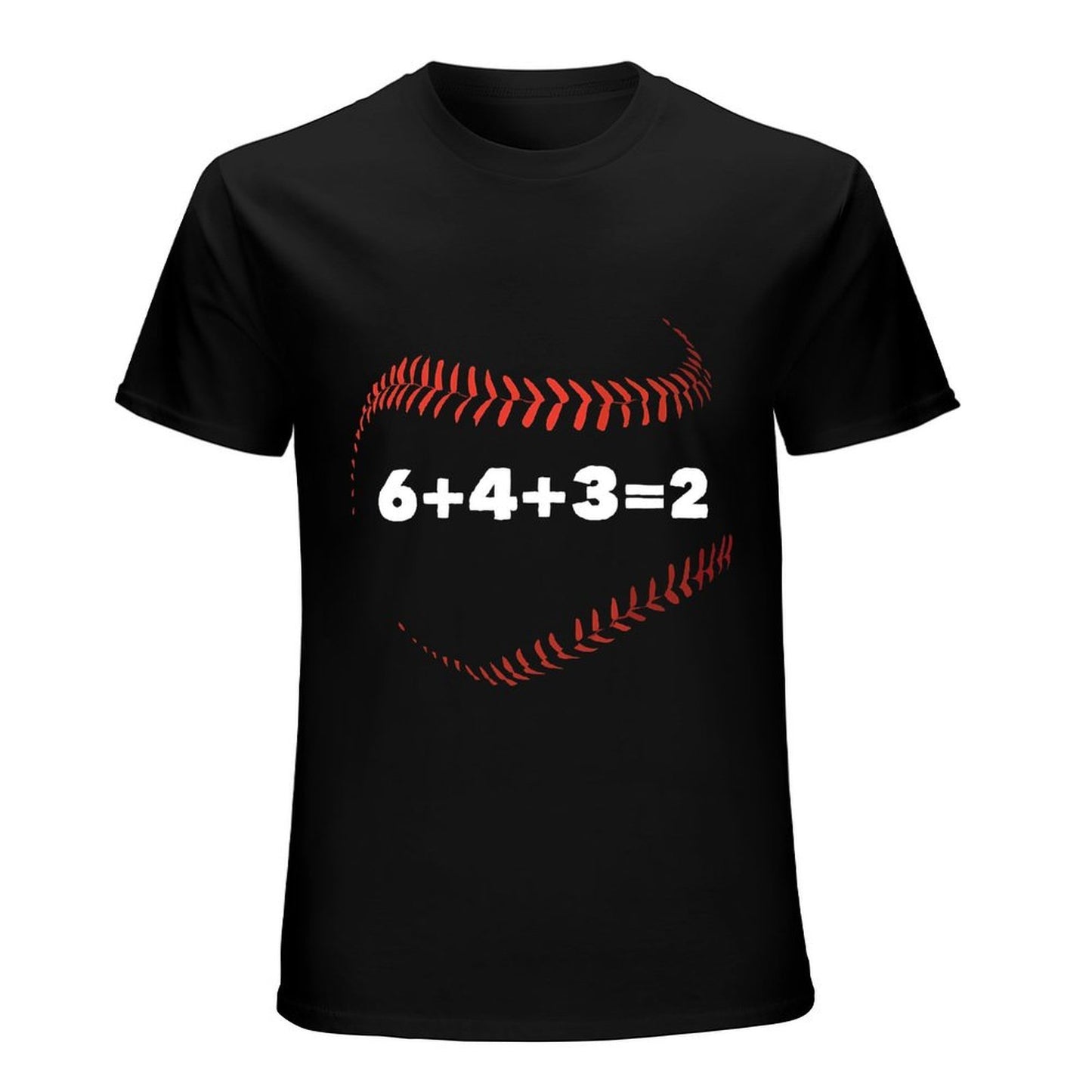 Inkmay Casual Cotton T-shirt Baseball Stitch Pattern Print Art Design Unisex T-shirtEverydayWear SoftWear T-Shirt