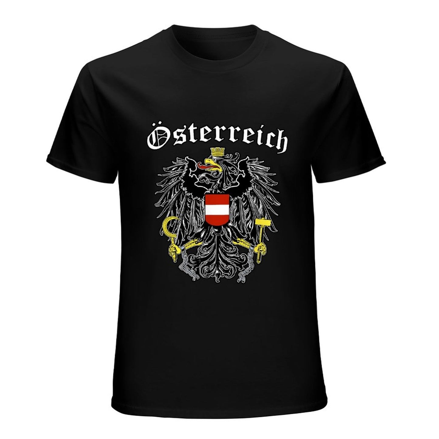 Inkmay Casual Cotton T-shirt Austria Coat Of Arms Pattern Print Unisex T-shirtSharp Softstyle T-Shirt