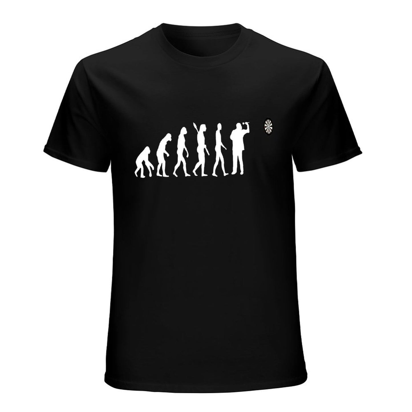 Inkmay Casual Cotton T-shirt Evolution Progression To Dart Throwing Unisex T-shirtClassic Made-to-Order T-Shirt