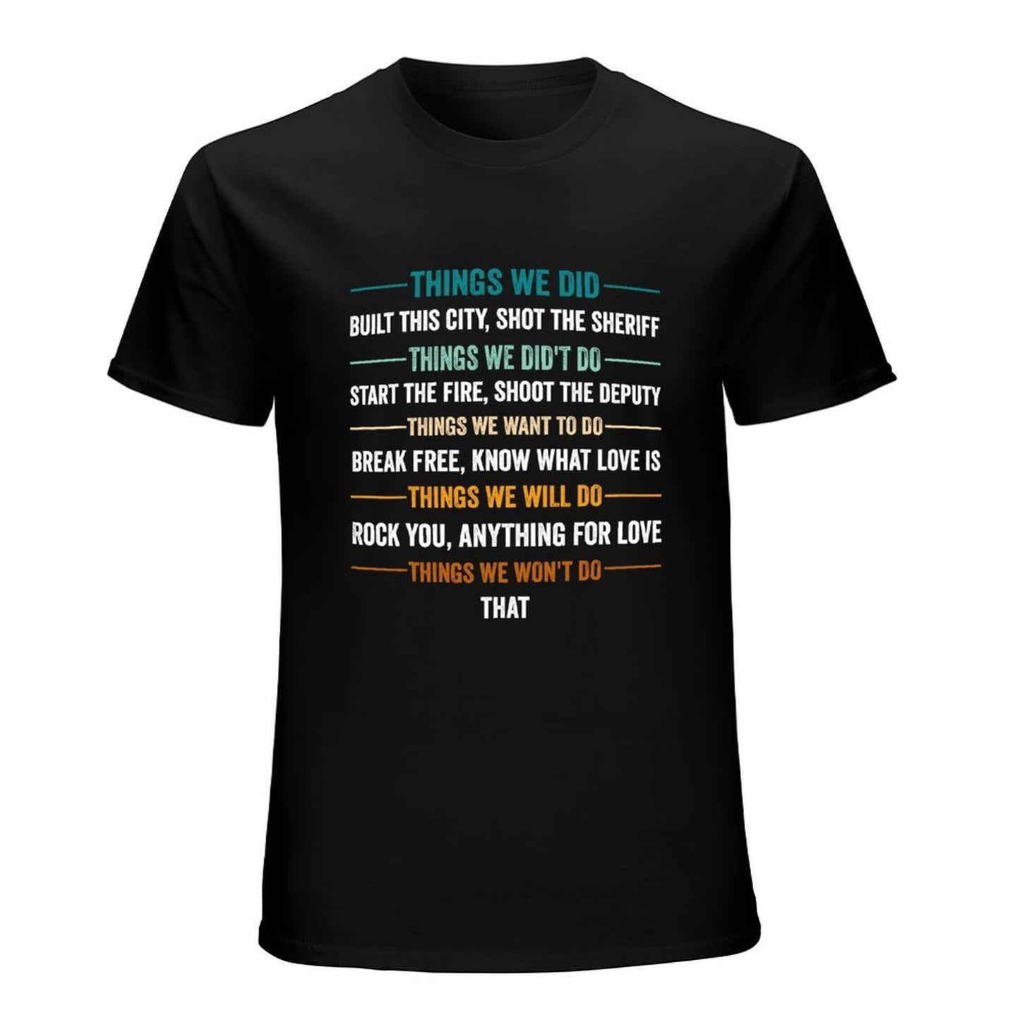 Inkmay Casual Cotton T-shirt Abstract Horizontal Stripes With Torn Edges Unisex T-shirtClassic Comfort T-Shirt