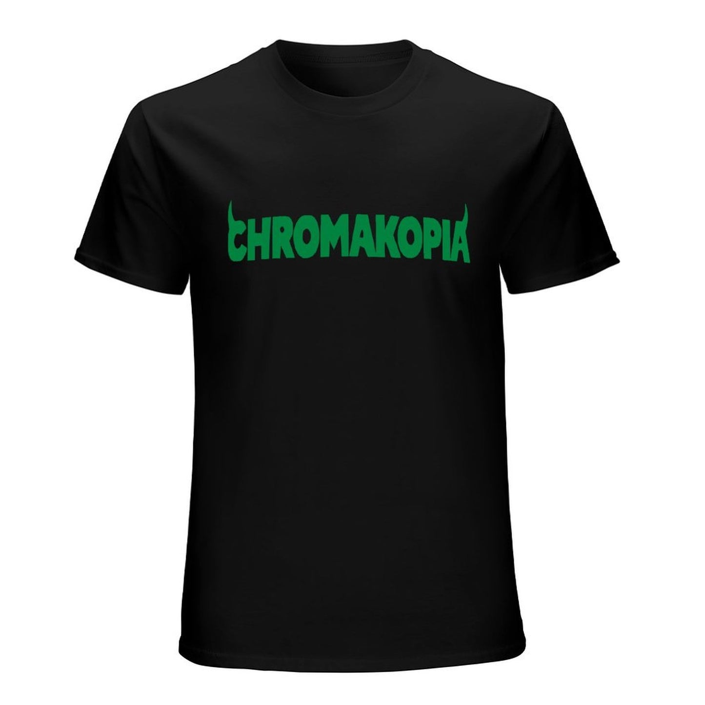 Inkmay Casual Cotton T-shirt Solid Green Background No Pattern Prints Unisex T-shirt