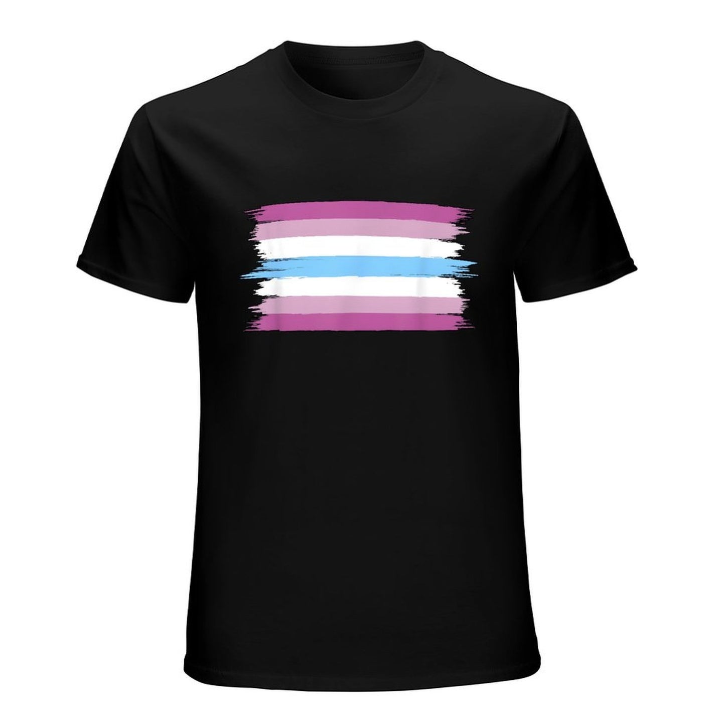 Inkmay Casual Cotton T-shirt Transgender Flag Colors Painted Brushstrokes Unisex T-shirtStreetLine ClassicLine T-Shirt