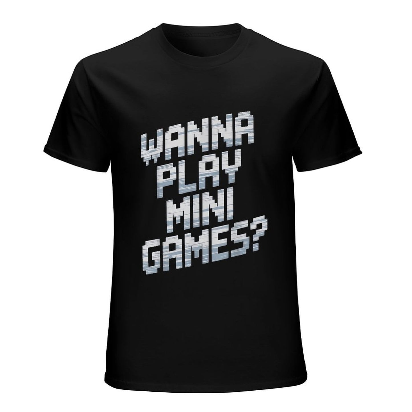 Inkmay Casual Cotton T-shirt Wanna Play Mini Games Pattern Unisex T-shirtSmooth Feel Relaxed Fit T-Shirt