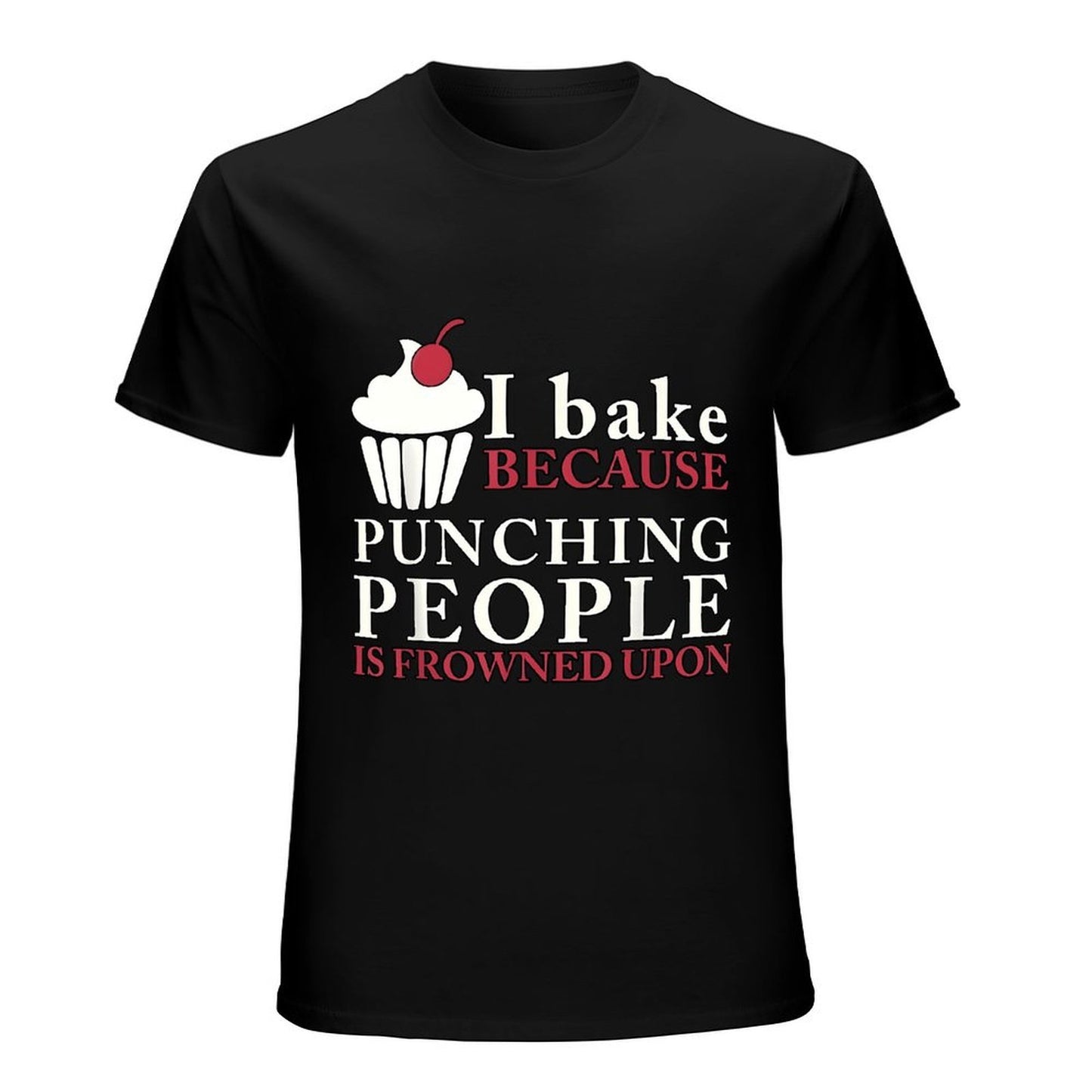 Inkmay Casual Cotton T-shirt Baking Is My Stress Relief Method Unisex T-shirtHeavyweight Fade-Resistant T-Shirt