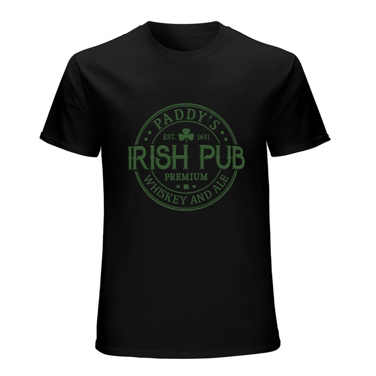Inkmay Casual Cotton T-shirt Solid Green Background No Patterns Unisex T-shirtChill Seamless T-Shirt