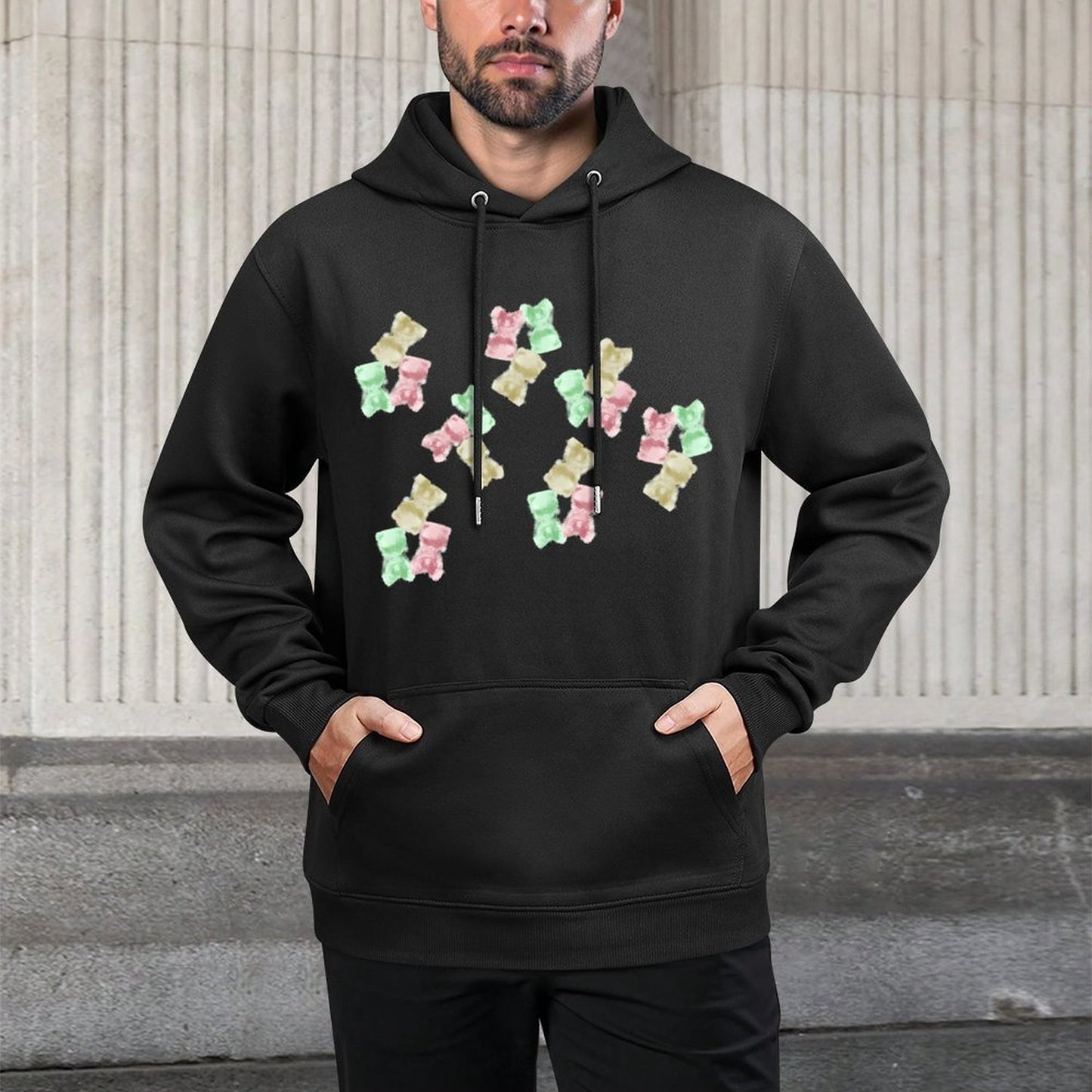 IPIB 250g Hooded Pocket Sweatshirt Front GraphicMen's Hooded  Sweatshirt6000028-5