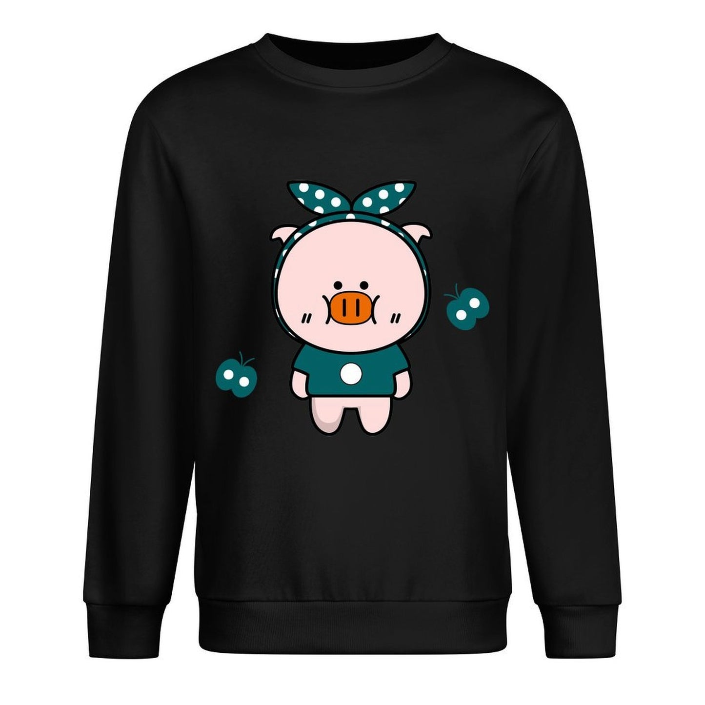 Front Patterned Long Sleeve TopRelaxed Standard