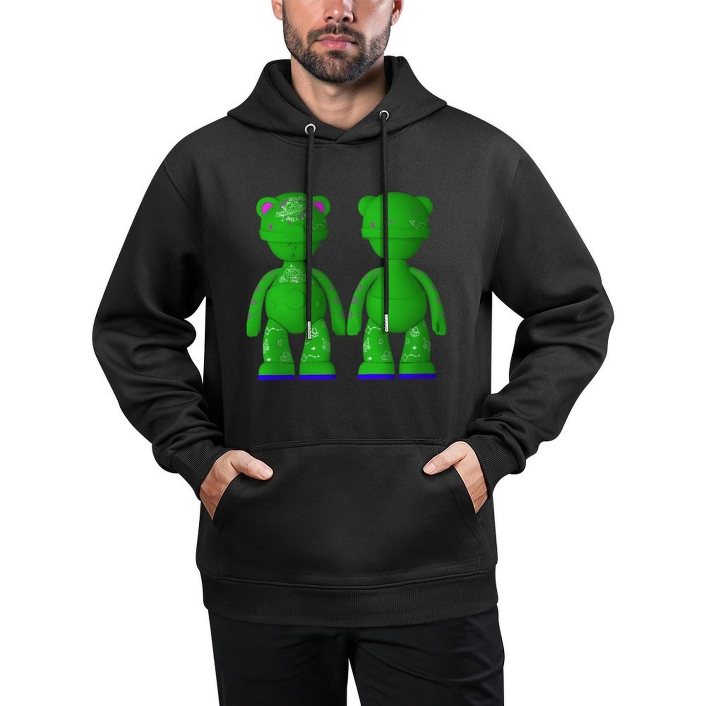 IPIB 250g Hooded Pocket Sweatshirt Front GraphicMen's Hooded  Sweatshirt6000086-6