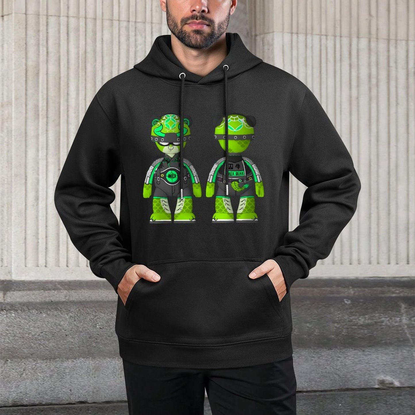 IPIB 250g Hooded Pocket Sweatshirt Front GraphicMen's Hooded  Sweatshirt6000095-6