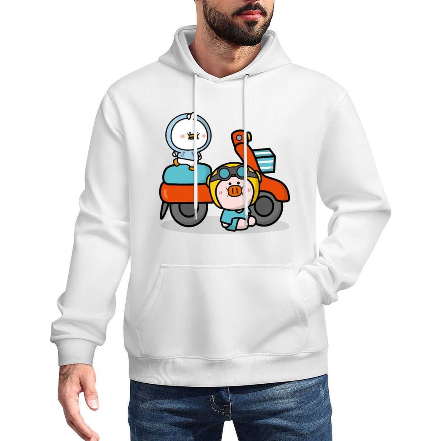 IPBR 250g Hooded Pocket Sweatshirt Front GraphicMen's Hooded  Sweatshirt4000339
