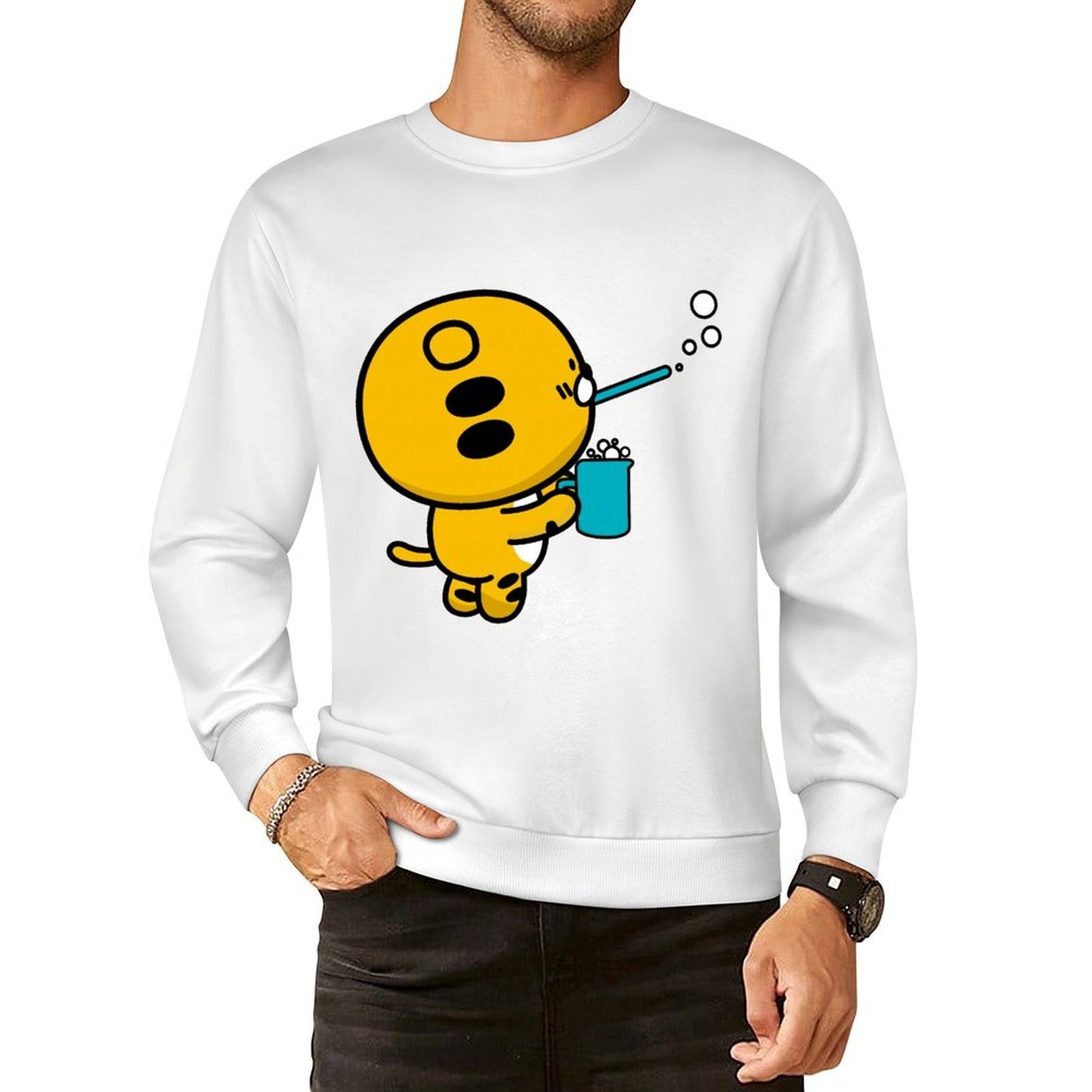 Front Patterned Long Sleeve TopActiveLine EasyWear