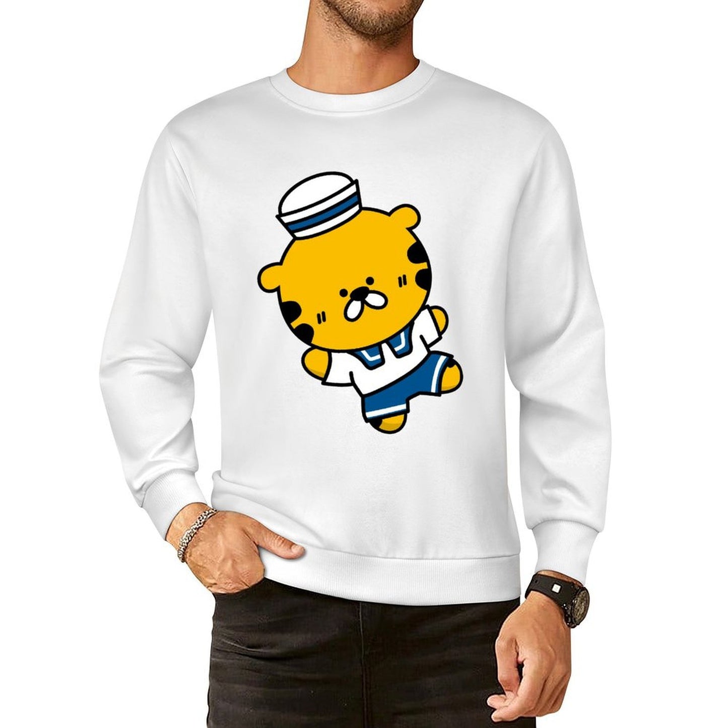 Front Patterned Long Sleeve TopSignature Sport