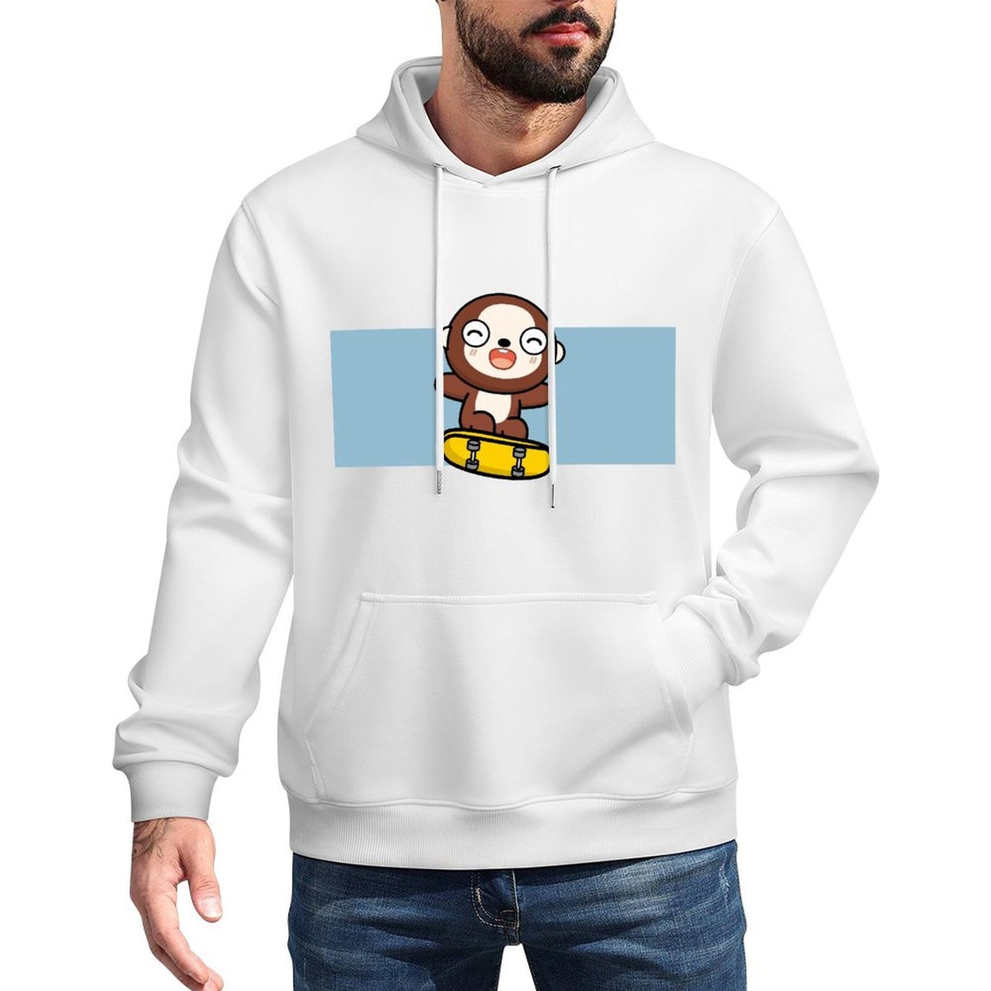 Batch-Printed Smooth Front Graphic Hoodies