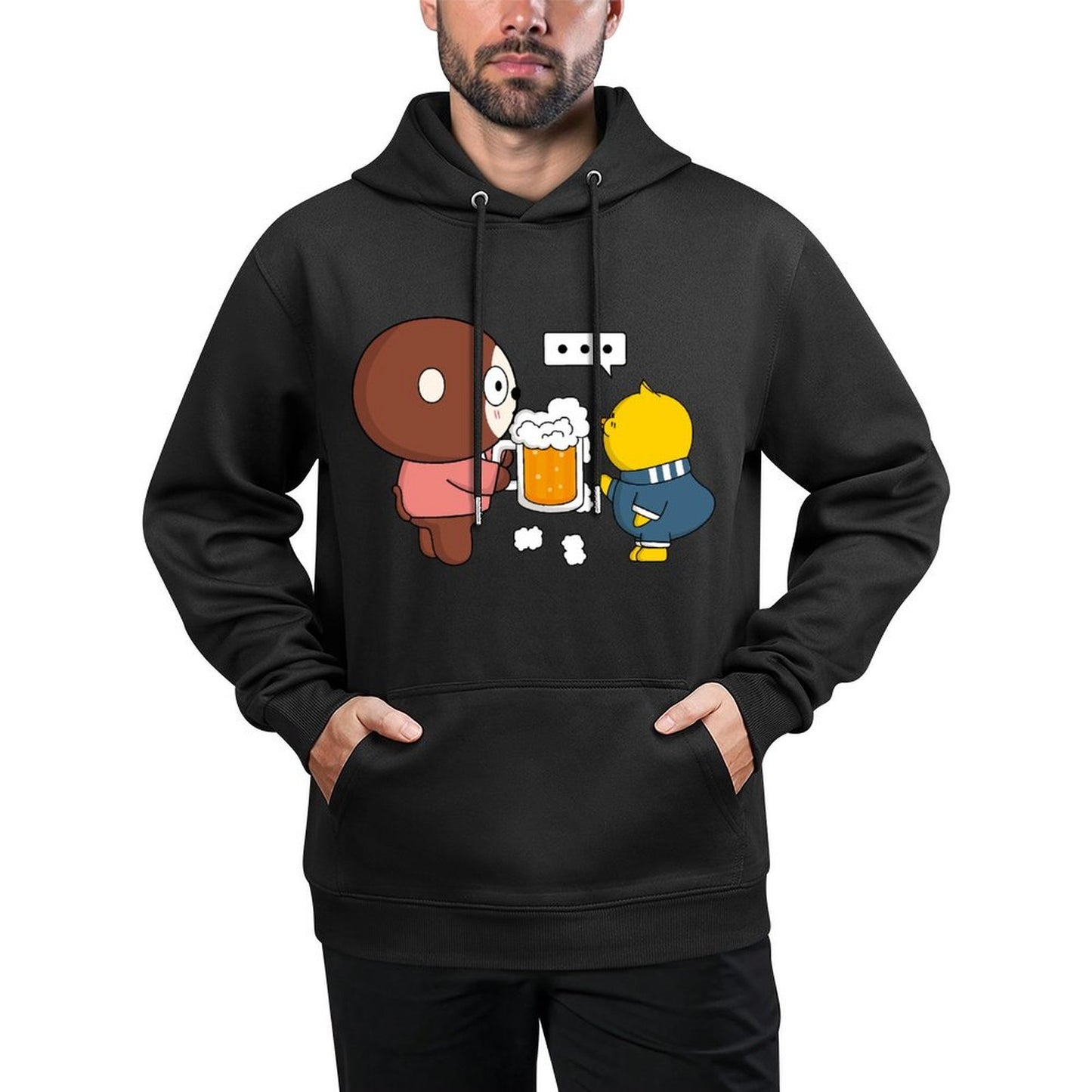 IPBR 250g Hooded Pocket Sweatshirt Front GraphicMen's Hooded  Sweatshirt4000759